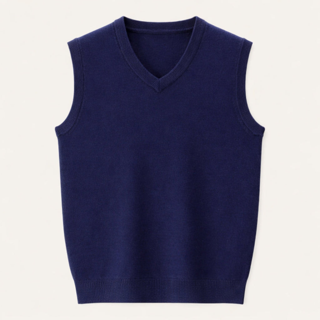 Brett™ | Chaleco de punto clásico de hombre con cuello pico