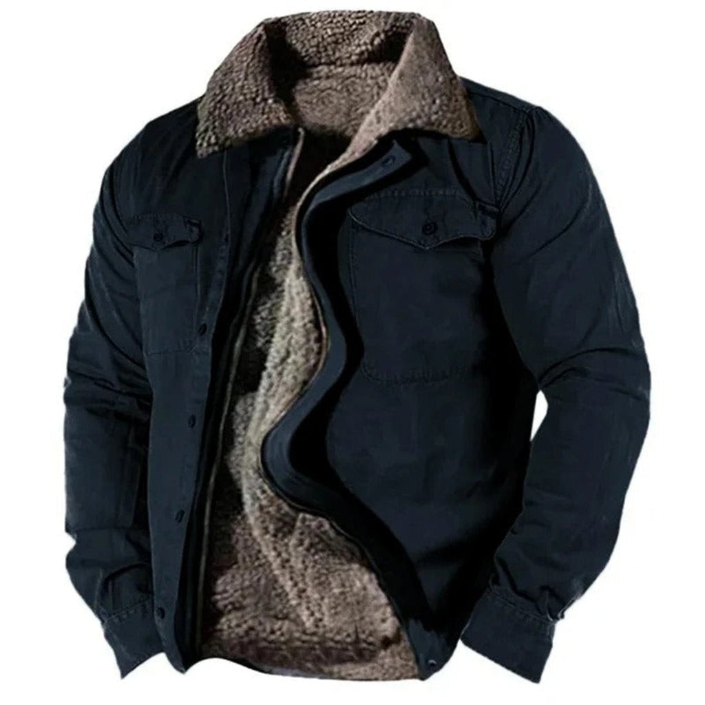 Philip™ | Chaqueta con forro sherpa de hombre con cuello de solapa