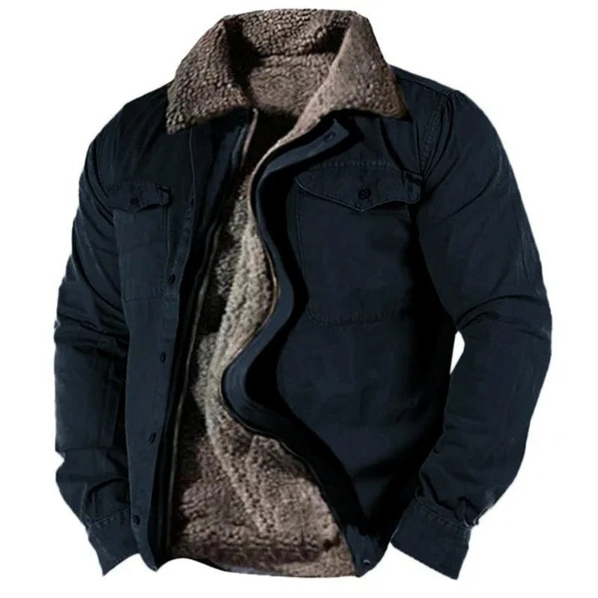 Philip™ | Chaqueta con forro sherpa de hombre con cuello de solapa