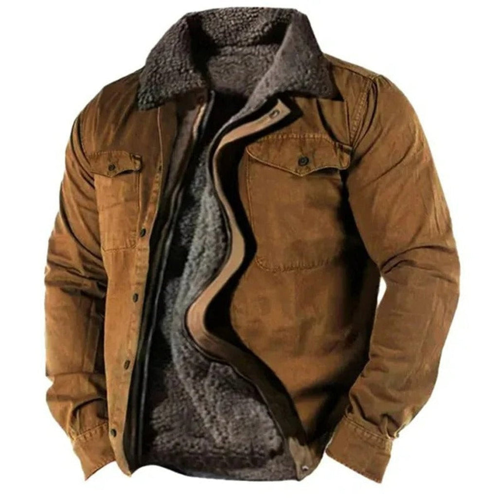Philip™ | Chaqueta con forro sherpa de hombre con cuello de solapa