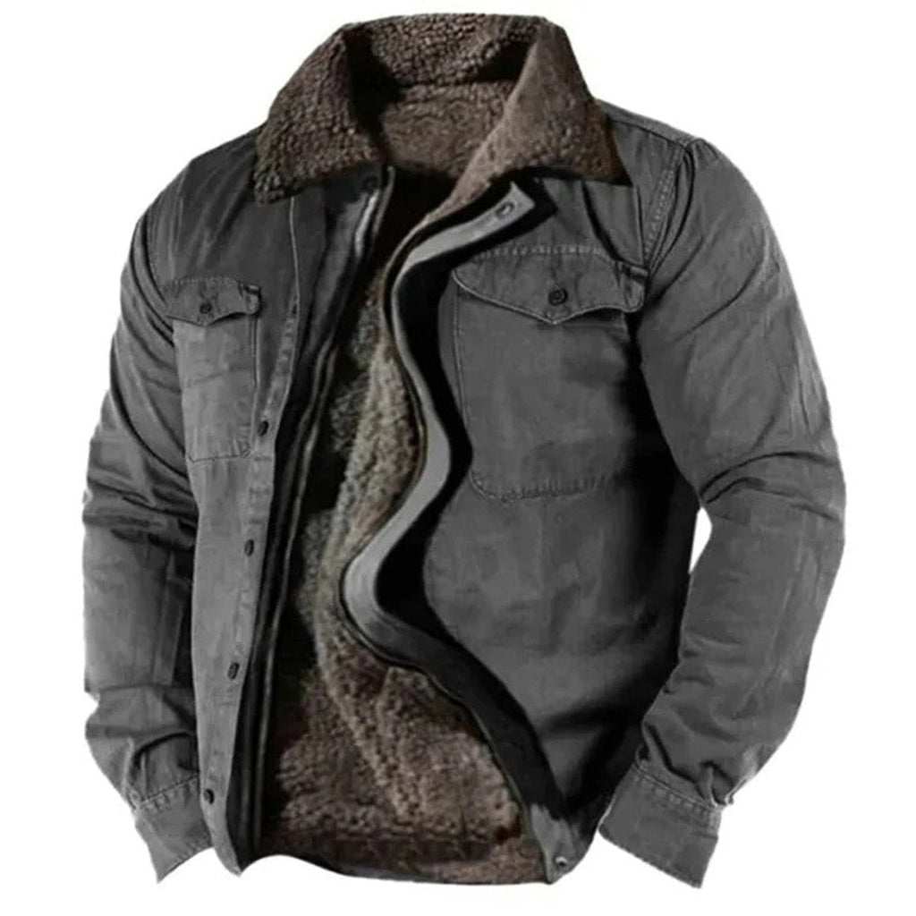 Philip™ | Chaqueta con forro sherpa de hombre con cuello de solapa