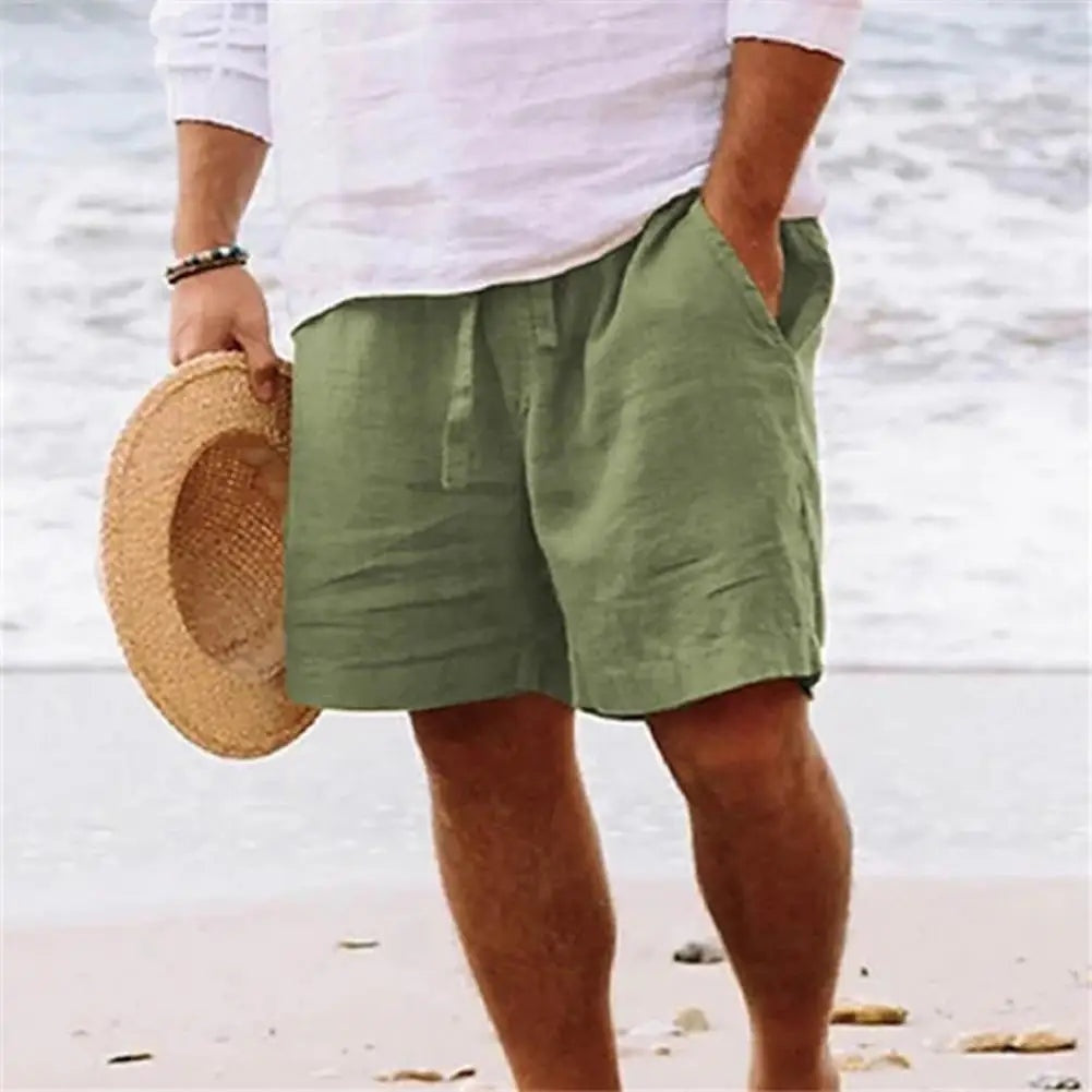 Aiden™ | Bermudas de lino con cintura elástica y cordón