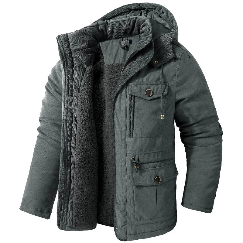 Dominic™ | Chaqueta puffer con capucha y forro sherpa