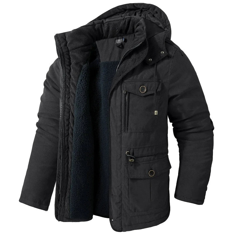 Dominic™ | Chaqueta puffer con capucha y forro sherpa