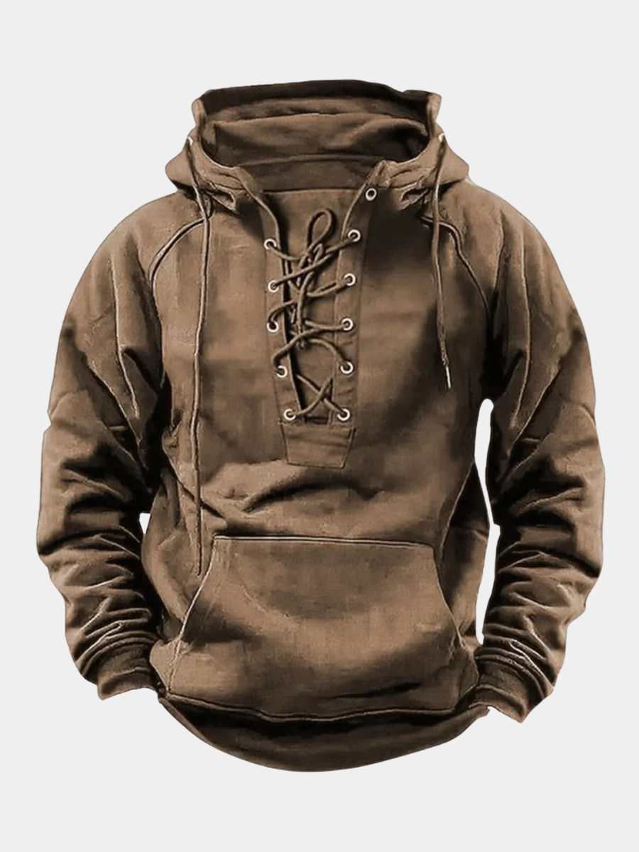 Brody™ | Sudadera oversize con capucha, cordones y bolsillo canguro