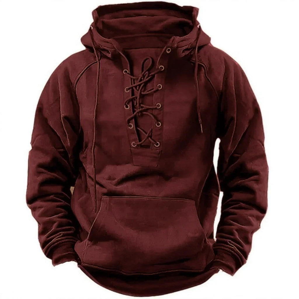 Brody™ | Sudadera oversize con capucha, cordones y bolsillo canguro