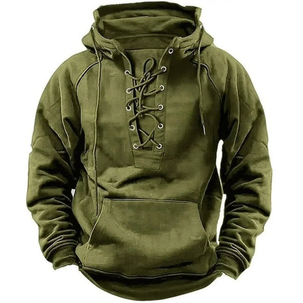 Brody™ | Sudadera oversize con capucha, cordones y bolsillo canguro