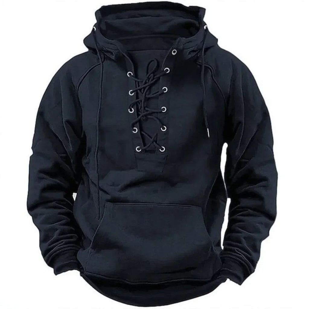 Brody™ | Sudadera oversize con capucha, cordones y bolsillo canguro