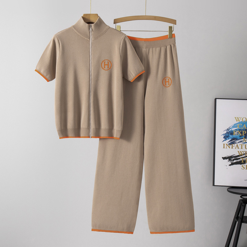 Piper™ | Conjunto de punto con chaqueta de cremallera y pantalón ancho
