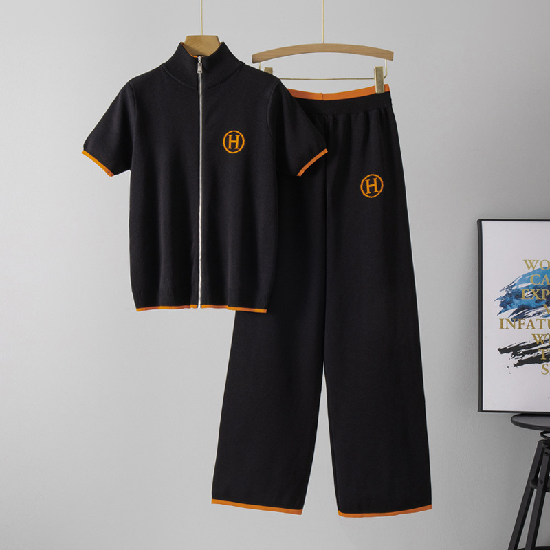 Piper™ | Conjunto de punto con chaqueta de cremallera y pantalón ancho