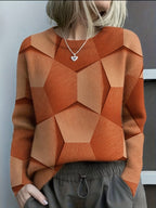Lillian™ | Jersey de punto con estampado geométrico 3D