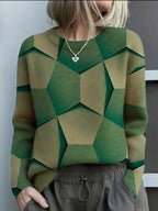 Lillian™ | Jersey de punto con estampado geométrico 3D