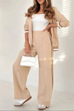 Hope™ | Conjunto de blazer y pantalón ancho con raya lateral