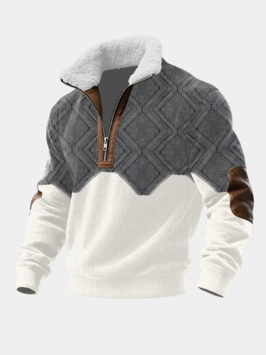 Matthew™ | Jersey con media cremallera y cuello sherpa