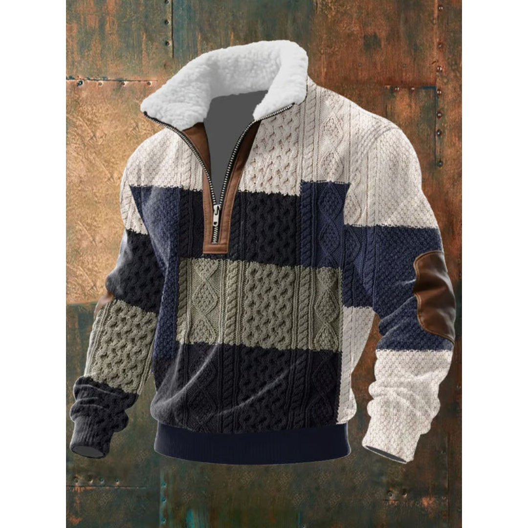 Matthew™ | Jersey con media cremallera y cuello sherpa