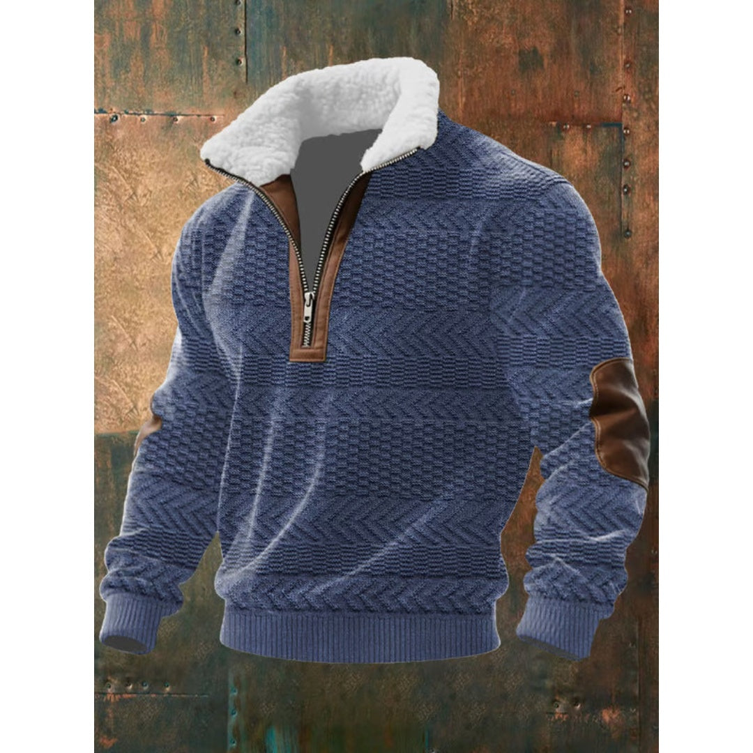 Matthew™ | Jersey con media cremallera y cuello sherpa