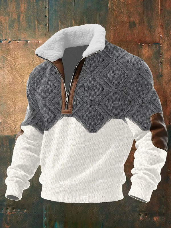 Matthew™ | Jersey con media cremallera y cuello sherpa