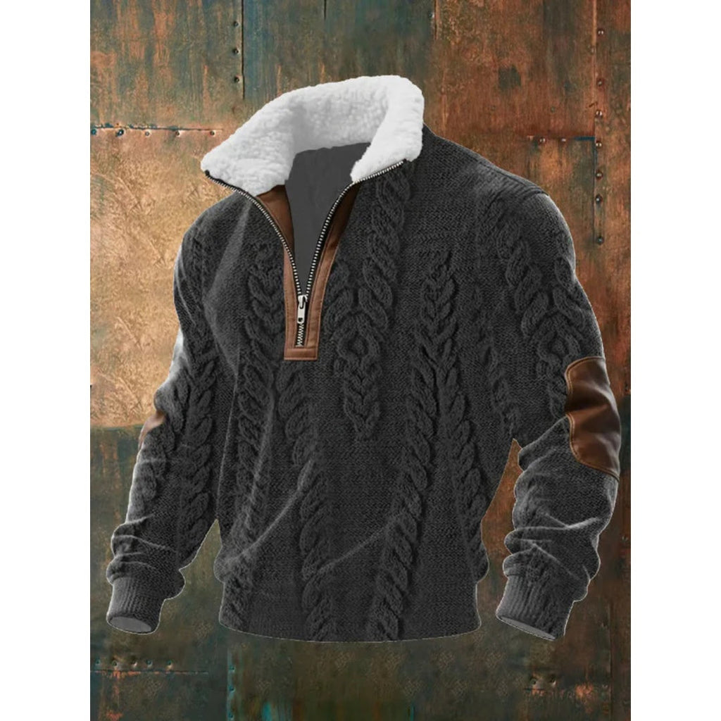 Matthew™ | Jersey con media cremallera y cuello sherpa