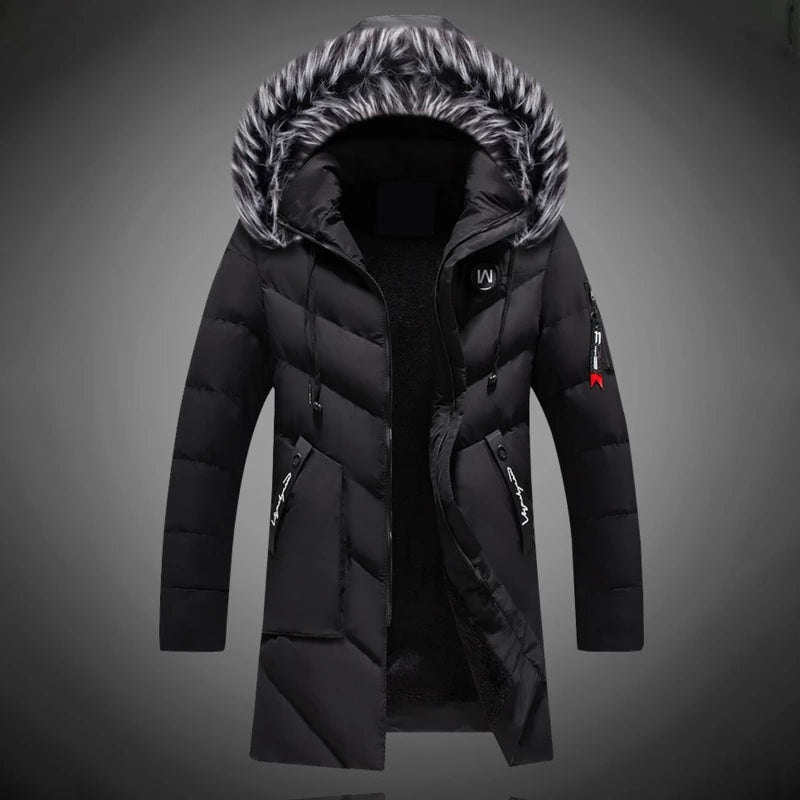 Miles™ | Parka larga acolchada con capucha de pelo sintético