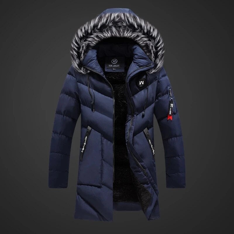 Miles™ | Parka larga acolchada con capucha de pelo sintético