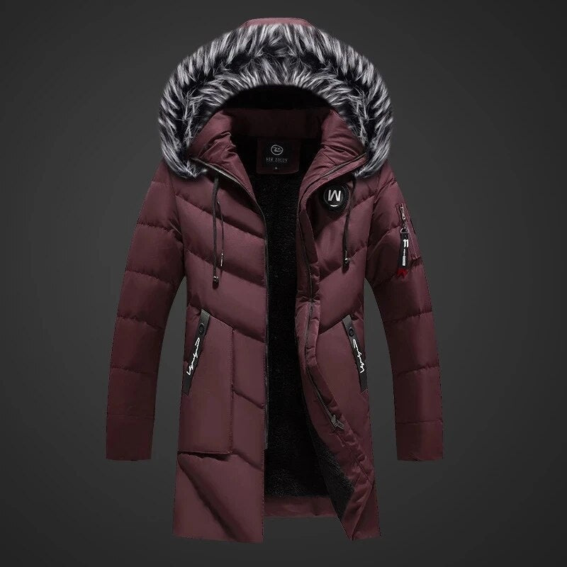 Miles™ | Parka larga acolchada con capucha de pelo sintético