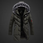 Miles™ | Parka larga acolchada con capucha de pelo sintético