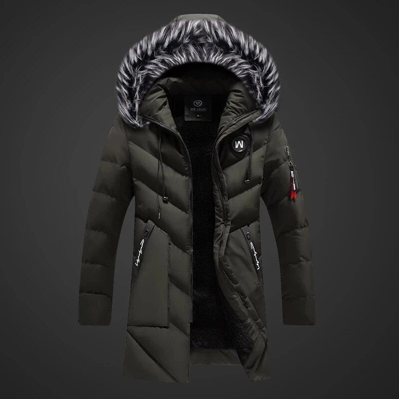 Miles™ | Parka larga acolchada con capucha de pelo sintético