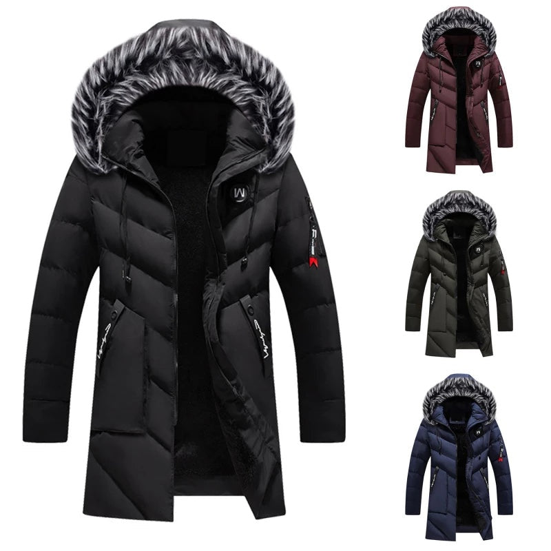 Miles™ | Parka larga acolchada con capucha de pelo sintético