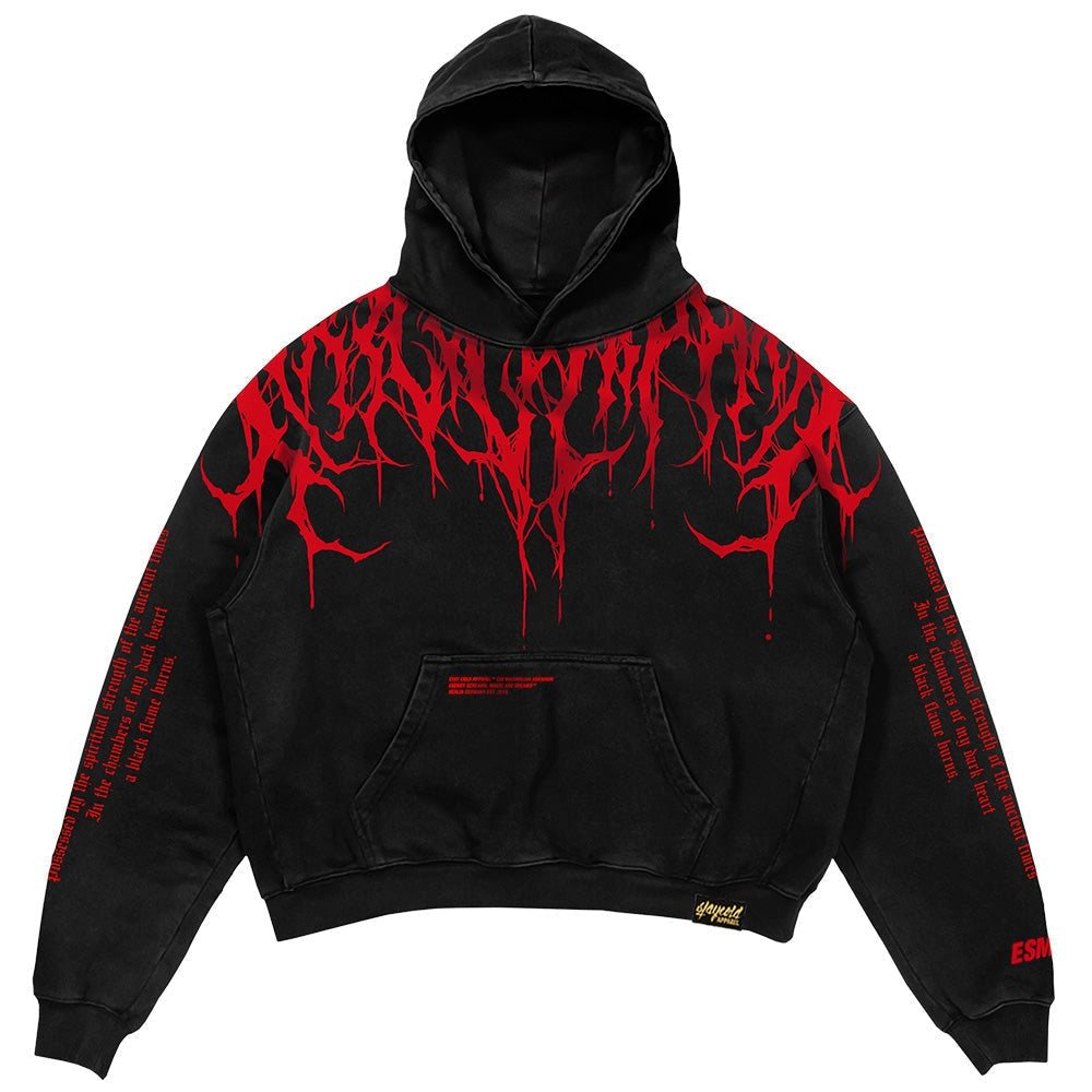 Ethan™ | Sudadera oversize con capucha y estampado gótico