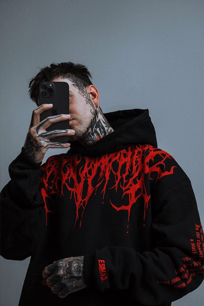 Ethan™ | Sudadera oversize con capucha y estampado gótico