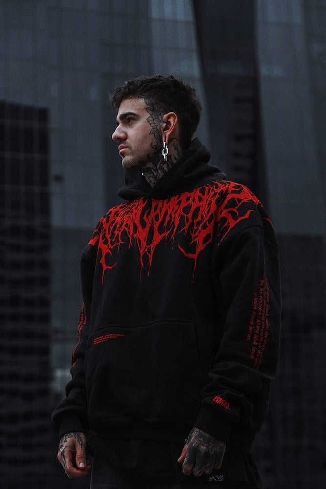 Ethan™ | Sudadera oversize con capucha y estampado gótico
