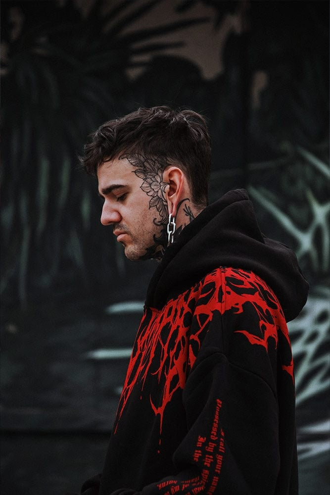 Ethan™ | Sudadera oversize con capucha y estampado gótico