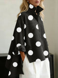 Sydney™ | Camisa vaquera oversize de lunares con manga larga