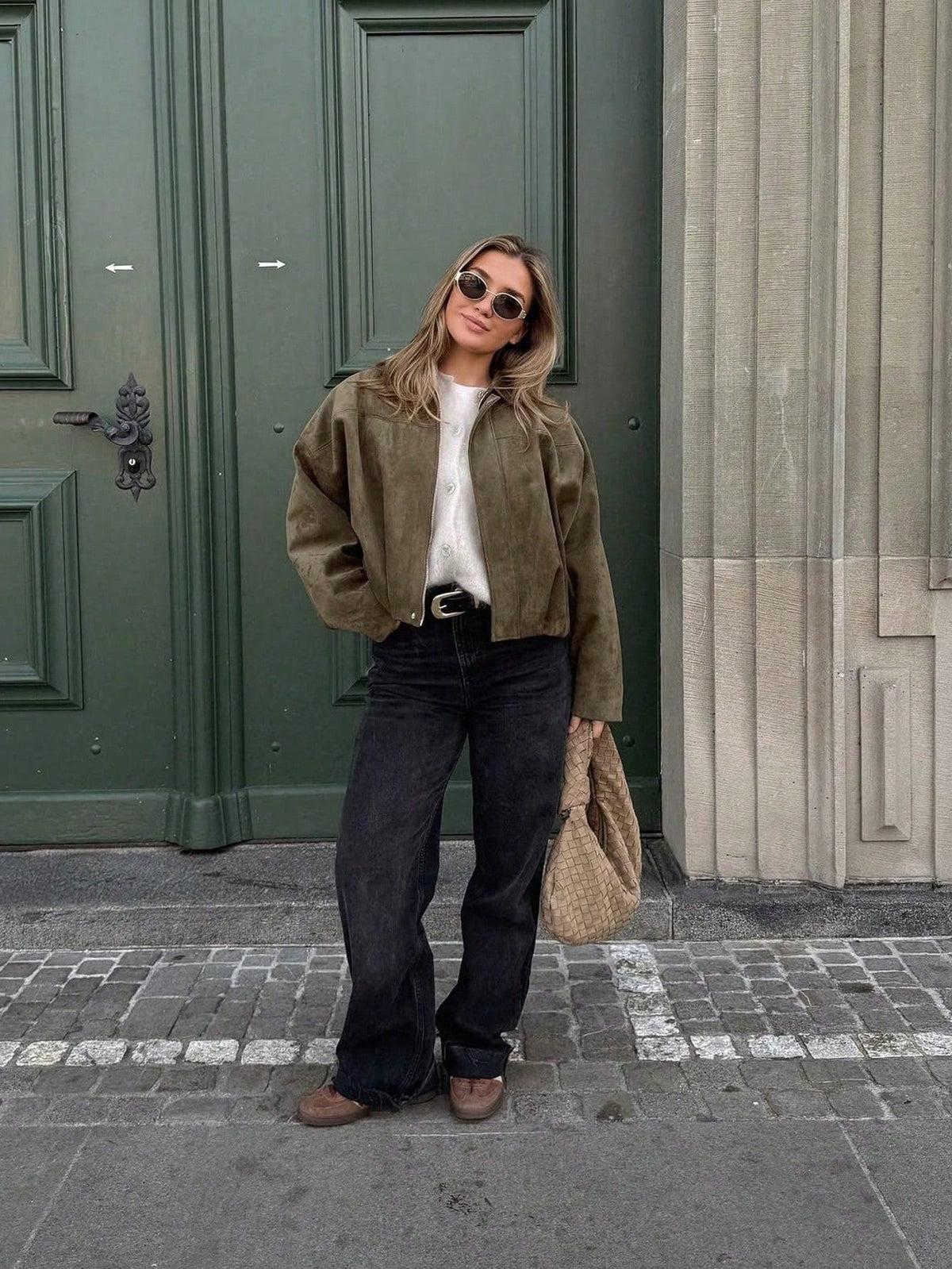 Quinn™ | Chaqueta de ante oversize con cremallera