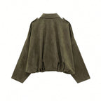 Quinn™ | Chaqueta de ante oversize con cremallera