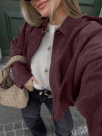 Quinn™ | Chaqueta de ante oversize con cremallera