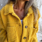 Quinn™ | Chaqueta de borreguito con botones y solapas