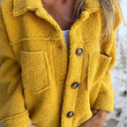 Quinn™ | Chaqueta de borreguito con botones y solapas