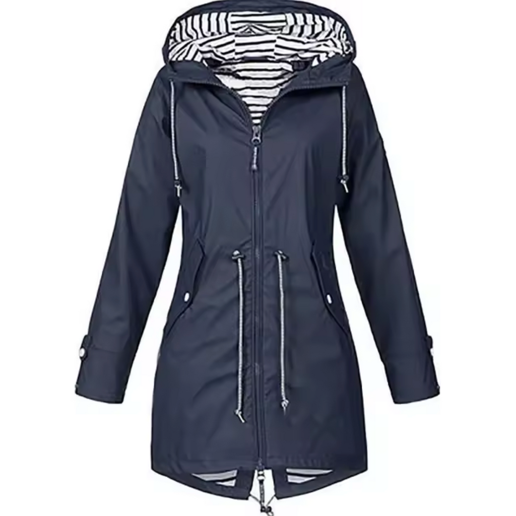 Sydney™ | Chubasquero impermeable con capucha y cintura fruncida