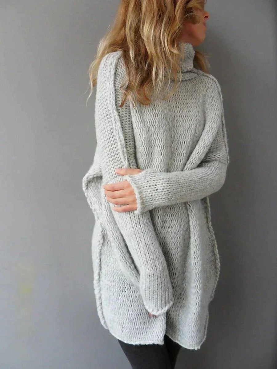 Avery™ | Jersey oversize de cuello vuelto en punto grueso