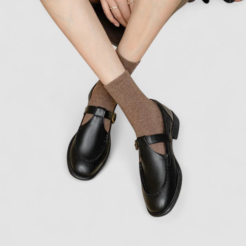 Maeve™ | Zapatos Mary Jane de punta cuadrada con tacón bajo