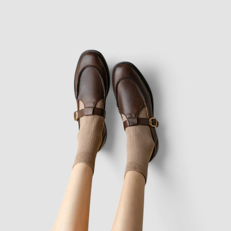 Maeve™ | Zapatos Mary Jane de punta cuadrada con tacón bajo