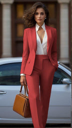 Jessica™ | Traje de chaqueta entallada y pantalón recto