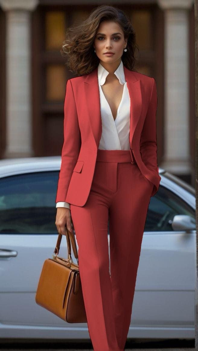 Jessica™ | Traje de chaqueta entallada y pantalón recto