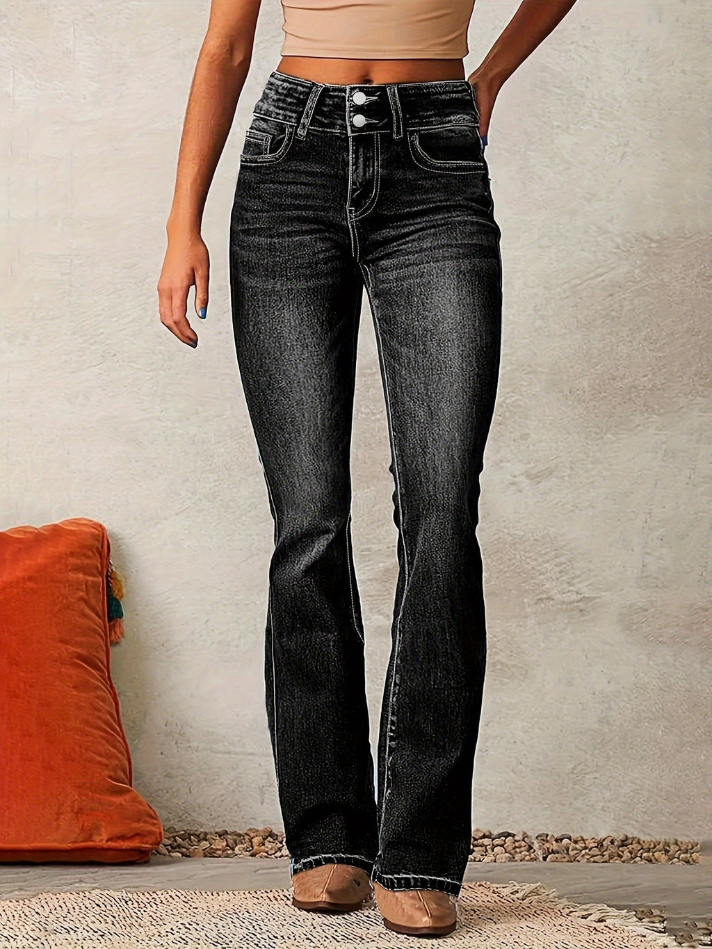 Kayla™ | Vaqueros flare de tiro alto