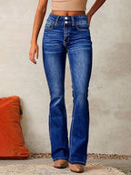Kayla™ | Vaqueros flare de tiro alto