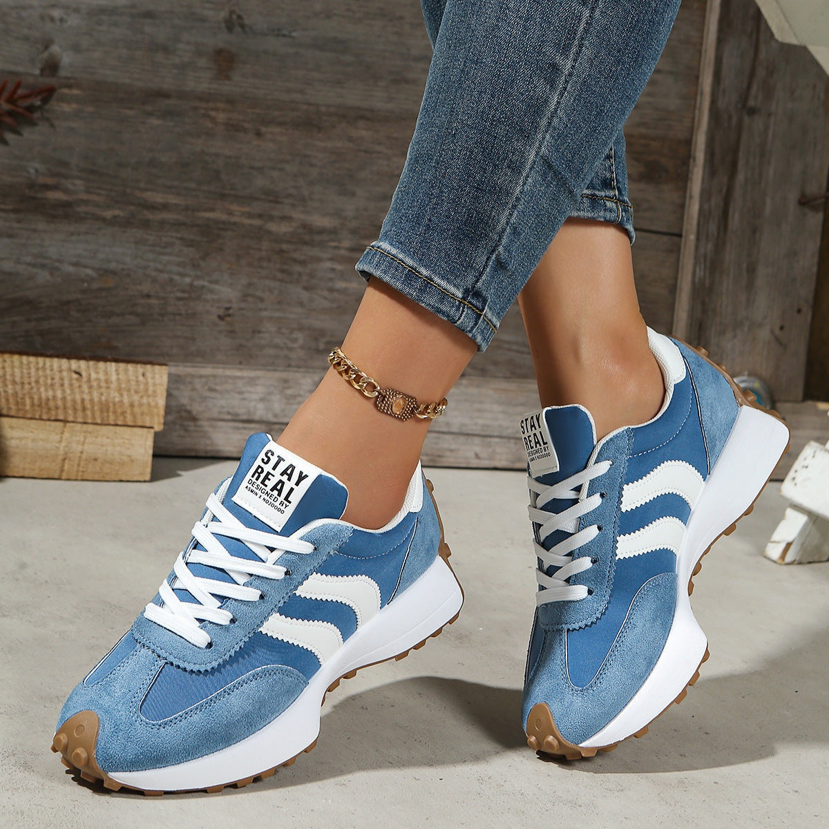 Colette™ | Zapatillas retro de running con suela chunky
