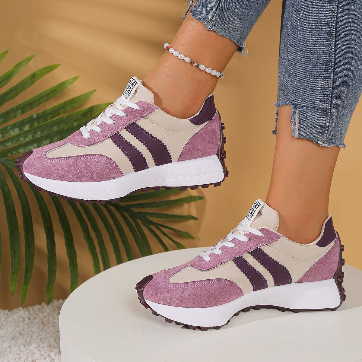 Colette™ | Zapatillas retro de running con suela chunky