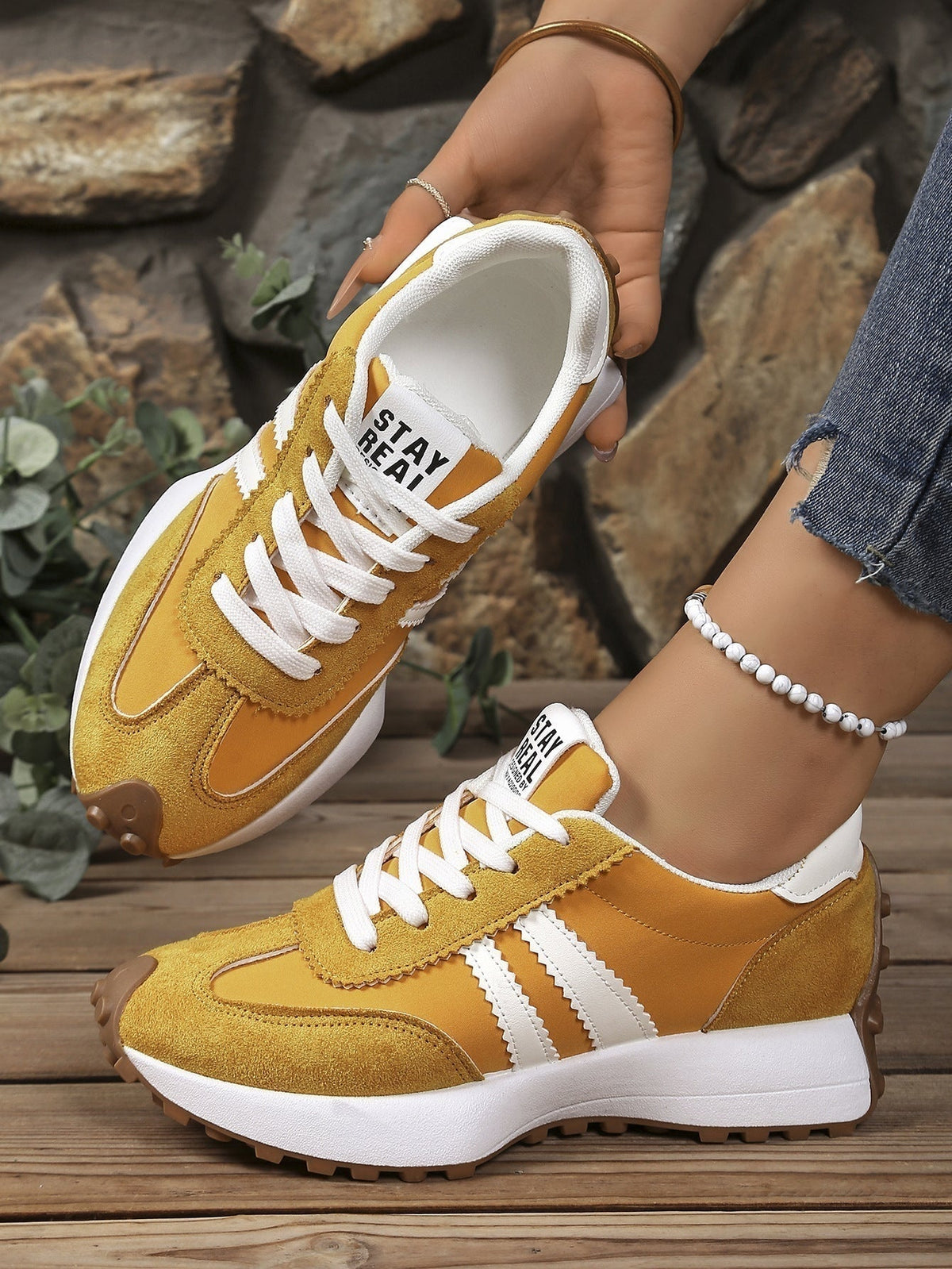 Colette™ | Zapatillas retro de running con suela chunky