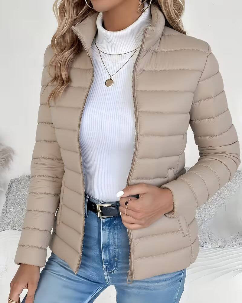 Rebecca™ | Chaqueta acolchada con cuello alto y cremallera